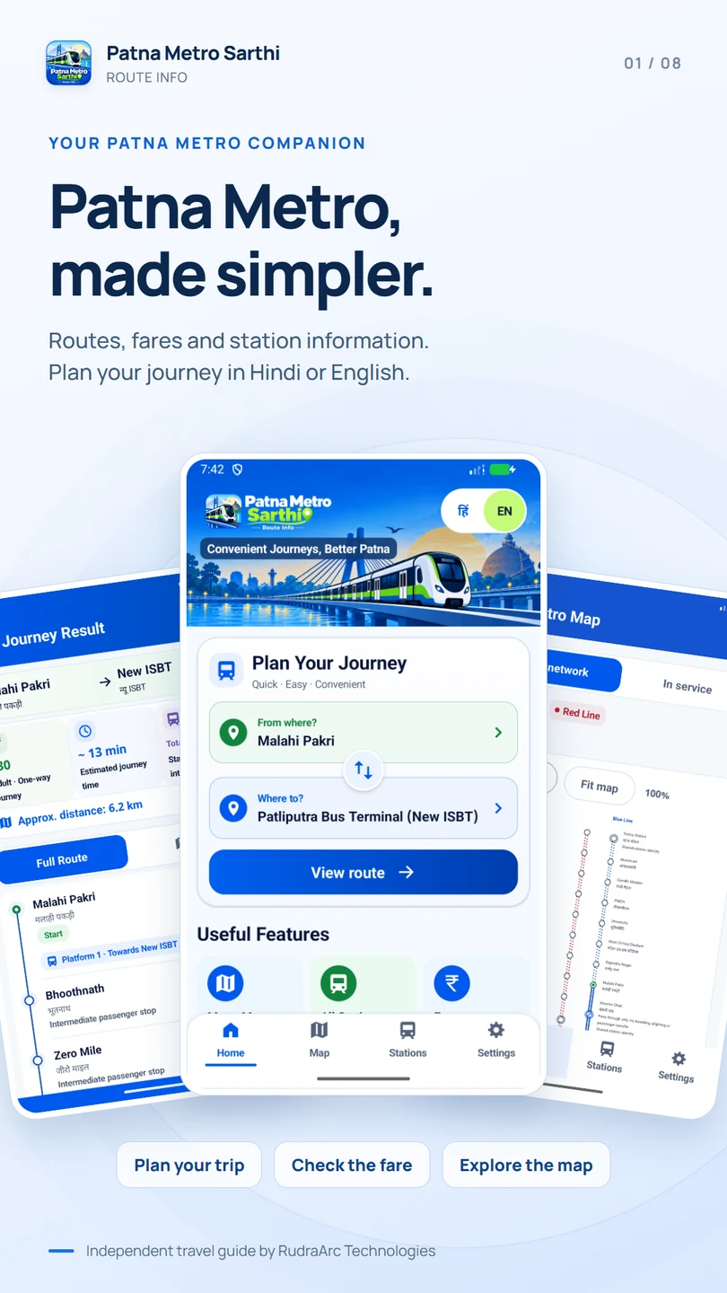 App overview — Patna Metro Sarthi Android
