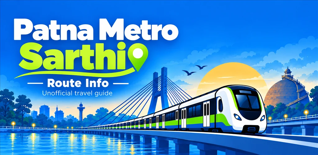 Patna Metro Sarthi train and city artwork